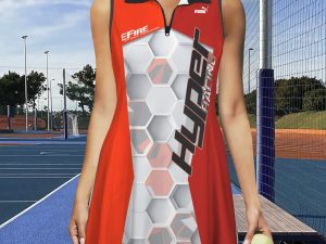 Hyper Racing - Sport Active Dress Sleeveless Lapel Zipper Pocket Sport Dress with Shorts